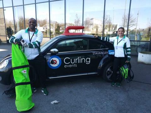 Team Nigeria arrives Norway for the 2019 Mixed Doubles.