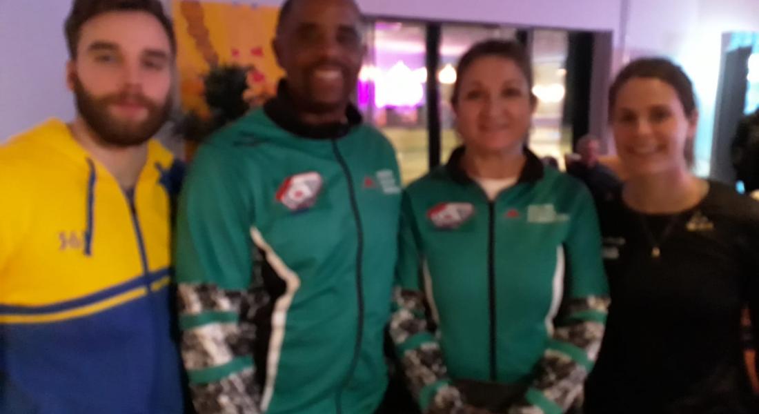 Team Nigeria Mixed Doubles with Team Sweden, Stavanger World Mixed Doubles Curling Championship
