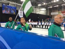 Team Nigeria Broomzilla at Stavanger 2019 World mixed doubles championship 2019 in Norway